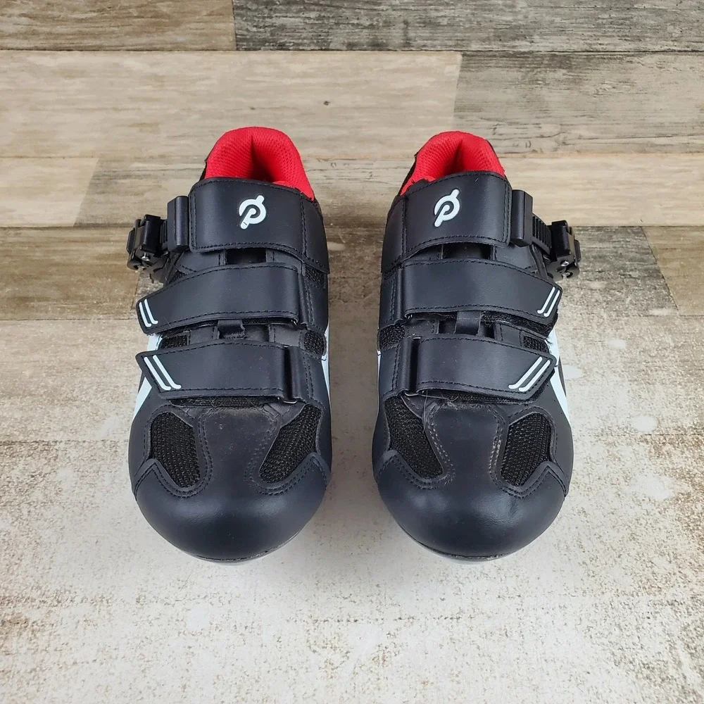 Peloton Womens Cycling Shoe Sz 8 Black Adjustable Buckle Dual Hook & Loop Straps